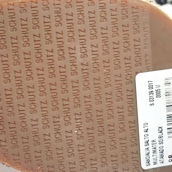 NWT SCHUTZ Black Leather Espadrille Wedges with Stripe Rope Piping - Picture 11 of 12